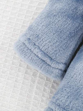 Cozy Pixies رداء كيمونو قطن ثقيل بأكمام طويلة بألوان صلبة للأطفال حديثي الولادة, ملابس منزلية مريحة