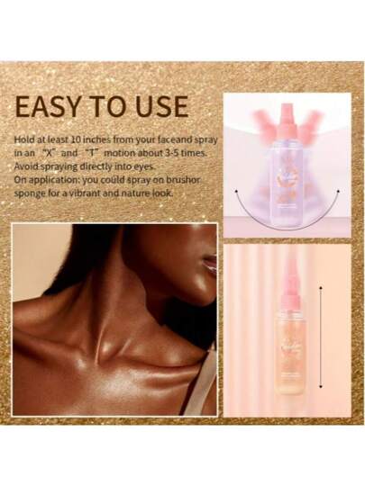 70 مل أساس تألق للجسم عالي اللمعان مقاوم للماء لفترة طويلة ومزخرف بالبريق لحفلات الموسيقى والحفلات