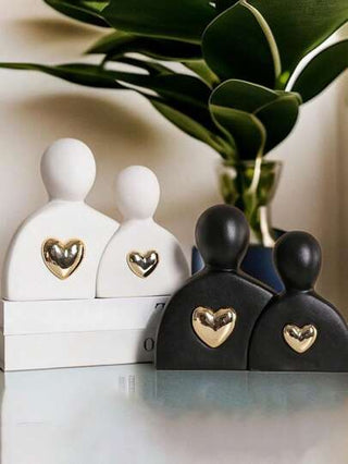 2 قطعة من أشكال الزينة الراتنجية للأزواج المتكئين على الحب، أفضل كائن لتصميم الديكور المنزلي لأشخاص إبداعيين، تستخدم للديكورات المكتبية المنزلية، هدايا للزملاء والأصدقاء والعائلة وهدايا عيد الميلاد. ديكور الغرفة، ديكور المنزل، ديكور عيد الميلاد،...