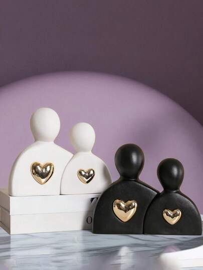 2 قطعة من أشكال الزينة الراتنجية للأزواج المتكئين على الحب، أفضل كائن لتصميم الديكور المنزلي لأشخاص إبداعيين، تستخدم للديكورات المكتبية المنزلية، هدايا للزملاء والأصدقاء والعائلة وهدايا عيد الميلاد. ديكور الغرفة، ديكور المنزل، ديكور عيد الميلاد،...