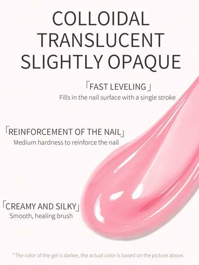 6 قطع من طبقة القاعدة المطاطية ولبناء الأظافر ، 12مل جل لبناء الأظافر الشفاف الوردي والوردي الفاتح ، طلاء أظافر جل يقوي ويبني الأظافر الضعيفة ، هدايا عيد الأم للنساء