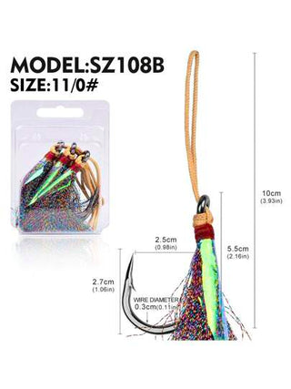 خطاف الصيد البحري المضاد لصدأ المياه المالحة ، خطاف الصيد ربط الطعم ، معدات الصيد مقاومة للصدأ ، خطاف الصيد قارب كبير مضاد للصدأ