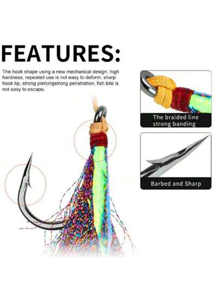 خطاف الصيد البحري المضاد لصدأ المياه المالحة ، خطاف الصيد ربط الطعم ، معدات الصيد مقاومة للصدأ ، خطاف الصيد قارب كبير مضاد للصدأ