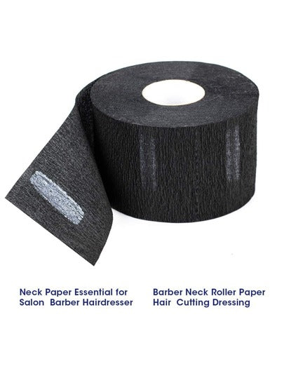 AliLeader أدوات وإكسسوارات مهنية للحلاق، أشرطة ورق أسود للرقبة للاستخدام مرة واحدة لحلاقة الشعر، لتغطية الرقبة في صالون الحلاقة