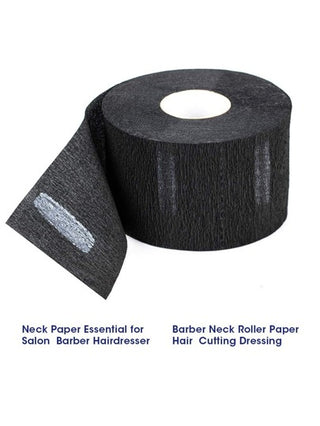 AliLeader أدوات وإكسسوارات مهنية للحلاق، أشرطة ورق أسود للرقبة للاستخدام مرة واحدة لحلاقة الشعر، لتغطية الرقبة في صالون الحلاقة