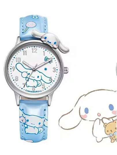 Sanrio ساعة هالو كيتي من سانريو ، كاواييي كورومي، سيناموريل، ملودي ، ساعة كاجوال كوارتز للأطفال والبنات، هدايا عيد ميلاد