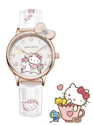 Sanrio ساعة هالو كيتي من سانريو ، كاواييي كورومي، سيناموريل، ملودي ، ساعة كاجوال كوارتز للأطفال والبنات، هدايا عيد ميلاد