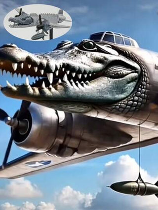 قطعة 1 شخصية متحركة الذراع مطبوعة ثلاثي الأبعاد من مرحلة السحور لمسلسل قصة شيجيان، تمثال ديكور التمساح بومبوردوري، لعبة حفلة بونيكا أمبالابو