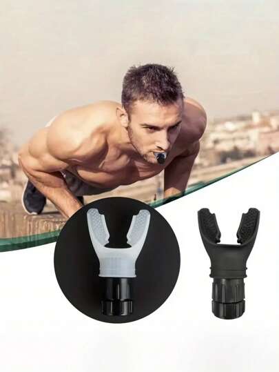 جهاز تدريب التنفس قابل للتعديل قطعة واحدة، جهاز محمول قابل للتعديل لمقاومة التنفس، فوهة من السيليكون، بدون بطارية مطلوبة، تحسين سعة الرئة والصحة التنفسية، وتحسين جودة النوم