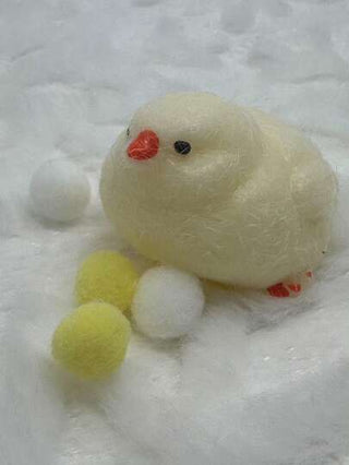 قطعة واحدة من دجاجة اصطناعية للضغط واللعب تنفيس التوتر للبالغين في المكتب، ألعاب ضغط ممتعة (يشمل كرات ناعمة بألوان عشوائية)