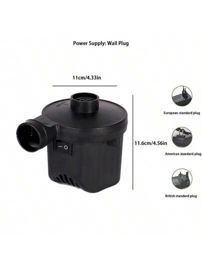 مضخة هواء كهربائية محمولة، ضاغط هواء منزلي للنفخ/تفريغ القطع القابلة للنفخ، عوامات مسابح، فرشات هوائية