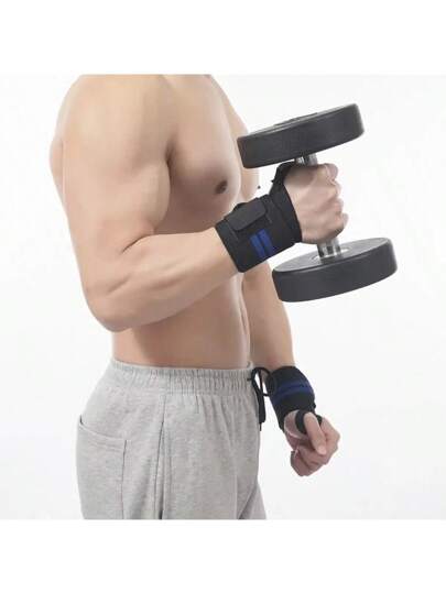 زوج من أربطة الرياضة المرنة، دعامة ضغط المعصم، لرفع الأثقال، حماية إصابات المعصم، للرجال