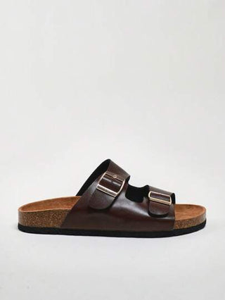 Solezae صنادل مزلقة مزينة بمشبك للنساء، صنادل صيفية عصرية مسطحة للعيد الهالوين عيد الميلاد الخريف والشتاء