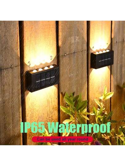 ضوء جداري يعمل بالطاقة الشمسية 16 ليد، ضوء سياج شمسي مقاوم للماء، إضاءة سطح خارجي تعمل بالطاقة الشمسية للمنزل، الحديقة، الرواق