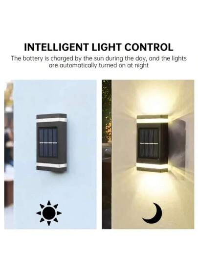 ضوء جداري يعمل بالطاقة الشمسية 16 ليد، ضوء سياج شمسي مقاوم للماء، إضاءة سطح خارجي تعمل بالطاقة الشمسية للمنزل، الحديقة، الرواق
