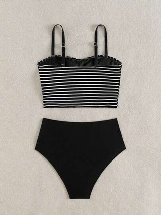 طقم تانكيني حريمي Swim Vcay ملابس علوية كامي بكيني بتصميم بسيط للسيدات، مناسب للصيف