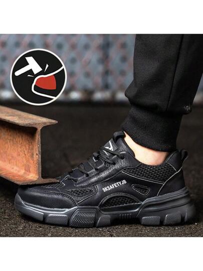 CEATSAFETV أحذية عمل أمان للرجال موديل CEATSAFETV 2025، مقاومة للثقب، قابلة للتنفس، نعل حديدي