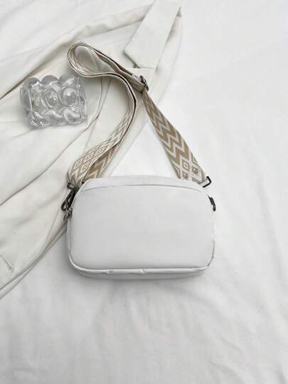 حقيبة كتف/ رسول ذات سعة كبيرة وتصميم بسيط أنيق، مع جيوب متعددة، مناسبة للعمل والدراسة، حقيبة صغيرة للرجال