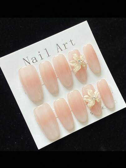 10 قطع أظافر قابلة للضغط يدوية الصنع ، أظافر صناعية ، أزهار ثلاثية الأبعاد ، أظافر صيفية ، فن الأظافر الجميل ، أظافر وردية ، مناسبة للنساء والفتيات للارتداء اليومي أو المناسبات ، جودة عالية المستوى