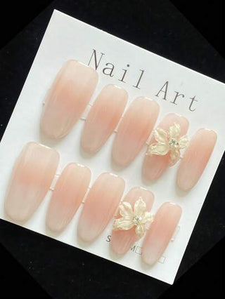10 قطع أظافر قابلة للضغط يدوية الصنع ، أظافر صناعية ، أزهار ثلاثية الأبعاد ، أظافر صيفية ، فن الأظافر الجميل ، أظافر وردية ، مناسبة للنساء والفتيات للارتداء اليومي أو المناسبات ، جودة عالية المستوى