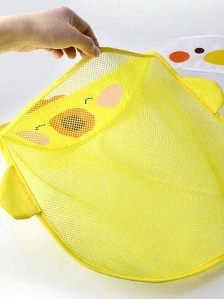 1 قطعة شبكة تخزين لعب الأطفال علي شكل بطة كرتونية جميلة، لعب الاستحمام والألعاب المائية، مع كوب شفط للتجفيف، ألعاب الاستحمام ، ألعاب الأطفال ، ألعاب الاستحمام للأطفال