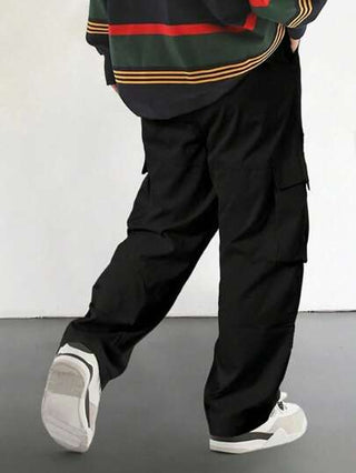 بنطلون بحمالات ذو تصميم المنفعة للفتيان المراهقين, شارع ارتداء متين