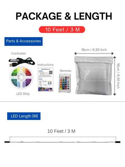 1 وحدة ، قابل للتحكم بشكل ثنائي ، شريط إضاءة LED RGB FPC من 1 متر إلى 15 متر، شريط إضاءة LED رباعي الألوان ، متحكم ذكي بتطبيق وريموت 24 مفتاح ، مناسب لإضاءة خلفية شاشة التلفزيون الملونة ، إضاءة الديكور الخلفية للشاشة ، ديكور حفلات المنزل والغرف النوم ، إض