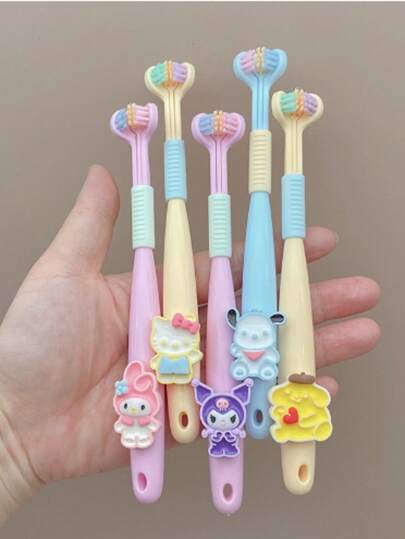 Sanrio طقم فرشاة أسنان هالو كيتي سانريو 1 قطعة/5 قطع: فرشاة أسنان يدوية بشخصية كرتونية جذابة وشعيرات ناعمة - مثالية للعناية بالأسنان والسفر! طقم هدية مثالي! ديكور حمام المنزل الصيفي