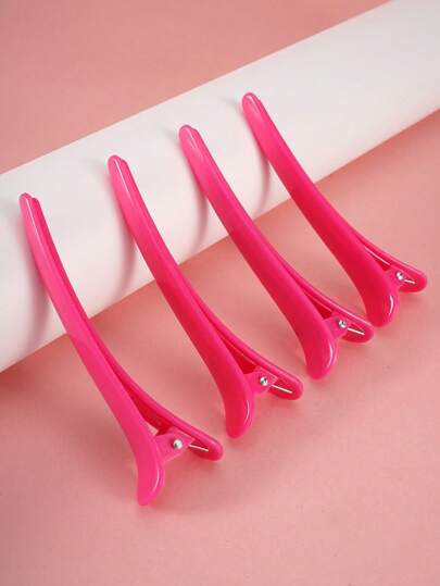 12/8/4 عبوات مشابك شعر بشكل منقار البط البلاستيكية متعددة الألوان للسيدات - مشابك لتسريح الشعر والتقسيم بدون انزلاق، جودة محلات التجميل المهنية للشعر السميك والرفيع