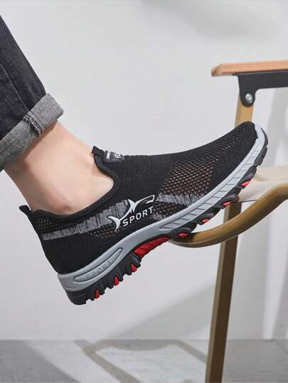 أحذية انزلاقية كاجوال، أحذية رياضية خفيفة الوزن، أحذية قماش بكين القديم، أحذية شبكة تنفس، أحذية رجالية بمقاسات إضافية