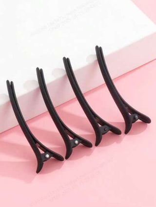 4 قطع من مشابك الشعر بتصميم فيك البط ذات تشطيب مطفي مع وظيفة التوجيه