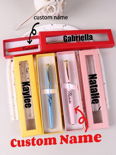 قلم جل أسود قلم توقيع معدني هدية عمل هدية قلم حبر جاف قلم حبر جاف بالليزر محفور هدية مجموعة هدايا المناسبات مثل عيد الأم وعيد الأب وعيد المعلم نص شخصي اسم مخصص