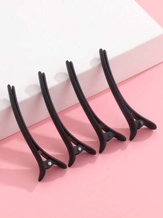 4 قطع مشابك شعر على شكل منقار البطة ذات طبقة مطفأة ووظيفة المواضعة