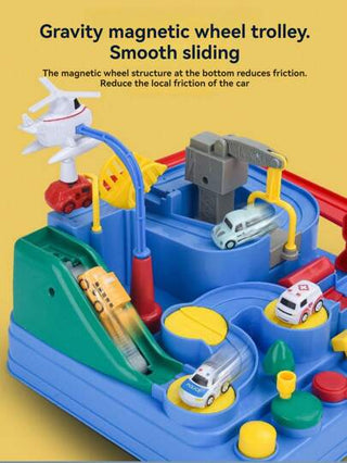 ألعاب السيارات المغامرة للأطفال: سباقات القطارات القابلة للبناء مع 10 بوابات تحدي | سباق لاعبين اثنين وتعزيز العلاقة بين الأبوين والأطفال | مجموعة ألعاب البناء التعليمية للأولاد والبنات (قد تختلف الأنماط والألوان)