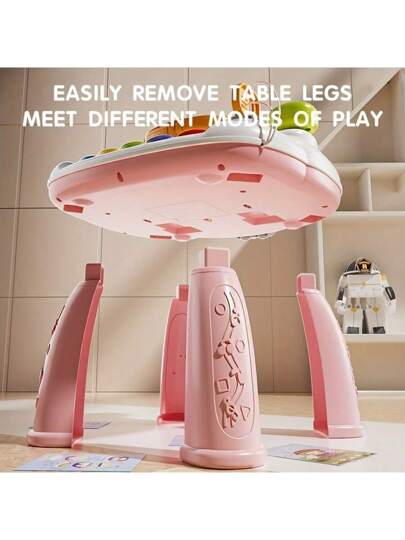 قطعة واحدة من عربة أطفال صغيرة، لعبة تربوية مبكرة شبيهة بسيارة للأطفال من سن 1-3 سنوات، مزودة بطاولة قابلة للفك وأحزمة بلاستيكية، عجلة قيادة مع إضاءة وأصوات لتطوير مهارات التعرف على الألوان، يمكن تعليقها على السرير أو الكرسي أو السيارة، هدية مثالية للمناس