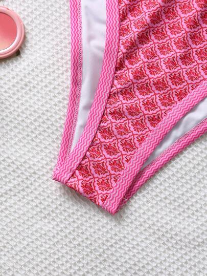 Swim Mod ملابس سباحة نسائية كبيرة الحجم كاجوال بسيطة بلون سادة مع حزام رفيع