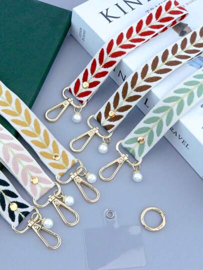 سير معصم هاتف منمق مطرز، سلسلة يد صيفية أنيقة قصيرة، خفيفة الوزن مناسبة للمظهر اليومي والعطلات، هدايا للأم، العائلة، الأصدقاء، أعياد الميلاد، المناسبات تشارم هاتف وسلسلة