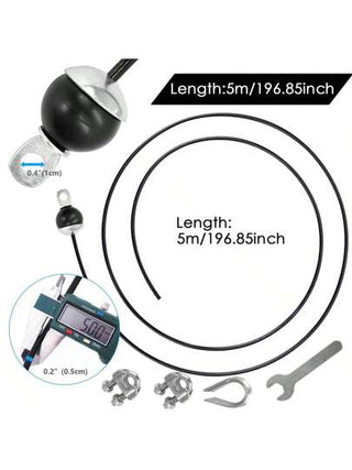 كابلات بكرات التمرين القابلة للتعديل 196بوصة/118بوصة/157بوصة ، حزم مقاومة الجاذبية الثقيلة 5مم لاستبدال بكرات الجيم المنزلي