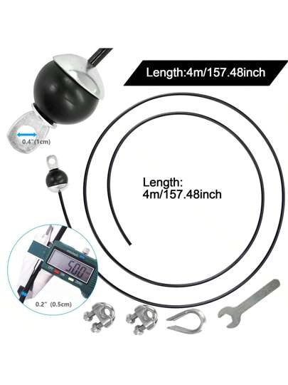 كابلات بكرات التمرين القابلة للتعديل 196بوصة/118بوصة/157بوصة ، حزم مقاومة الجاذبية الثقيلة 5مم لاستبدال بكرات الجيم المنزلي