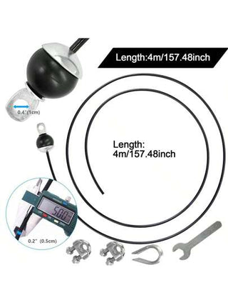 كابلات بكرات التمرين القابلة للتعديل 196بوصة/118بوصة/157بوصة ، حزم مقاومة الجاذبية الثقيلة 5مم لاستبدال بكرات الجيم المنزلي