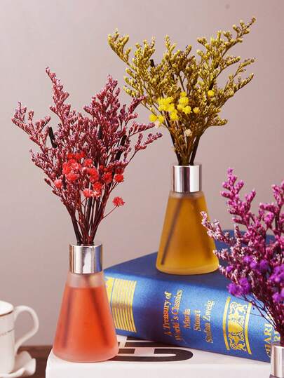 زجاجة من 50مل معطر هواء/معطر حمام وغرف بزهور جافة، عطر للاستخدام الداخلي، أناقة وخفة في العطر، مناسب للمساحات الصغيرة