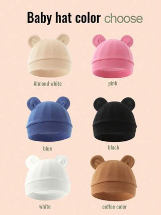 قبعة طفل رضيع ناعمة وآمنة مخصصة، مناسبة لاستخدام حديثي الولادة من 0-3 أشهر للأولاد والبنات باستمرار، قطعة واحدة
