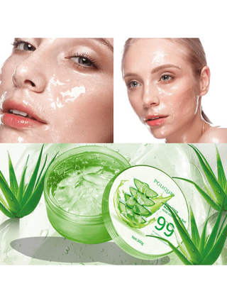 جل الصبار 300 جرام، صيغة خالية من الحساسية وغير مهيجة، غنية بالمعادن، مرطب نباتي طبيعي، مناسب للبشرة الفاتحة الحساسة، لاستخدامه على الجسم والوجه، يهدئ الجفاف، مرطب الجسم | تصميم الصبار النقي، مناسب للإصلاح بعد الشمس اليومي والترطيب طويل الأمد