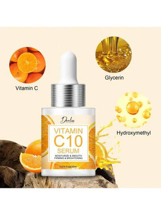 سيروم فيتامين سي - يضيء البشرة، يقلل من البقع الداكنة وندوب حب الشباب، يحسن ملمس البشرة، يحمي من أضرار الشمس، مناسب لجميع أنواع البشرة
