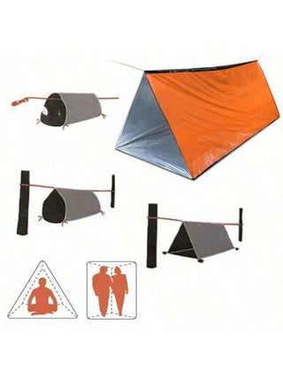 قطعة واحدة خيمة طوارئ مقاومة للماء، مقاومة للرياح، مدفأة مقاس 150*240 سم، مناسبة للتخييم والرحلات في الهواء الطلق