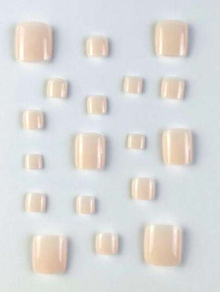 100 قطعة أظافر قدم كاذبة لامعة، ب-12 مقاس/علبة، أظافر قصيرة مربعة اصطناعية كاملة الغطاء، طرف أظافر قدم اكريليك اصطناعية مع علامات لاصقة للنساء والفتيات