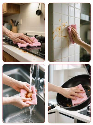 10 قطع من المناشف المصنوعة من الألياف الدقيقة فائقة الامتصاص للأطباق والأواني المنزلية، متعددة الألوان، عالية الكفاءة في التنظيف المطبخ والحمام وأماكن المعيشة