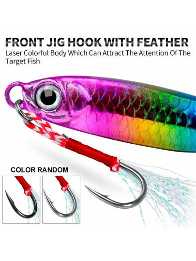 PROBEROS 8 قطع طعم الصيد الحديدي للرمي لمسافات بعيدة وزن من 7-30 جرام ، طُعم صيد السمك من القارب للبحر ، طُعم طعم صناعي من الحديد الرصاصي بتمثيل السمك