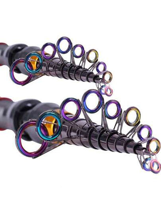 SOUGAYILANG عصا صيد سمك قابلة للتلسكوب من الكربون الألياف، حامل بكرة معدني، مقبض مريح قابل للتلسكوب، عصا صيد للسفر مناسبة للبلطي والسلمون، تتراوح من 1.8 متر إلى 3.6 متر