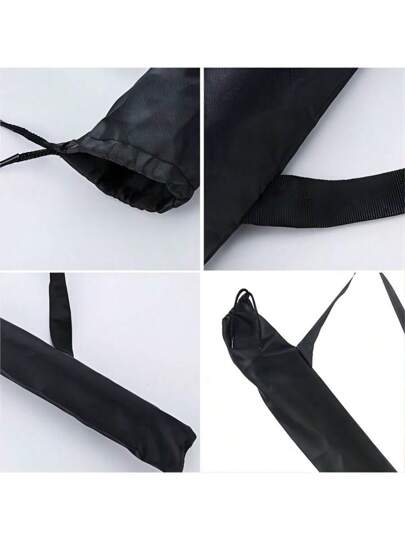 قطعة واحدة غلاف واقي لأعواد الصيد الخارجية (أسود)، حقيبة يد خفيفة، حقيبة تخزين لأعواد الصيد للسفر - مناسبة لتخزين الألعاب الرياضية الخارجية